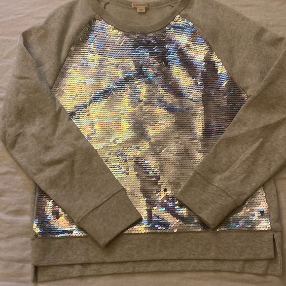 J.Crew Crewcuts girls sequin sweatshirt size 14 - Picture 1 of 9